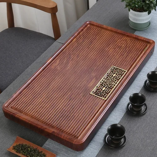 Gong Fu Serving Tea Trays Table Luxury Vintage Chinese Tea Trays Wooden Drainage Bandeja Para Cha Office Accessories