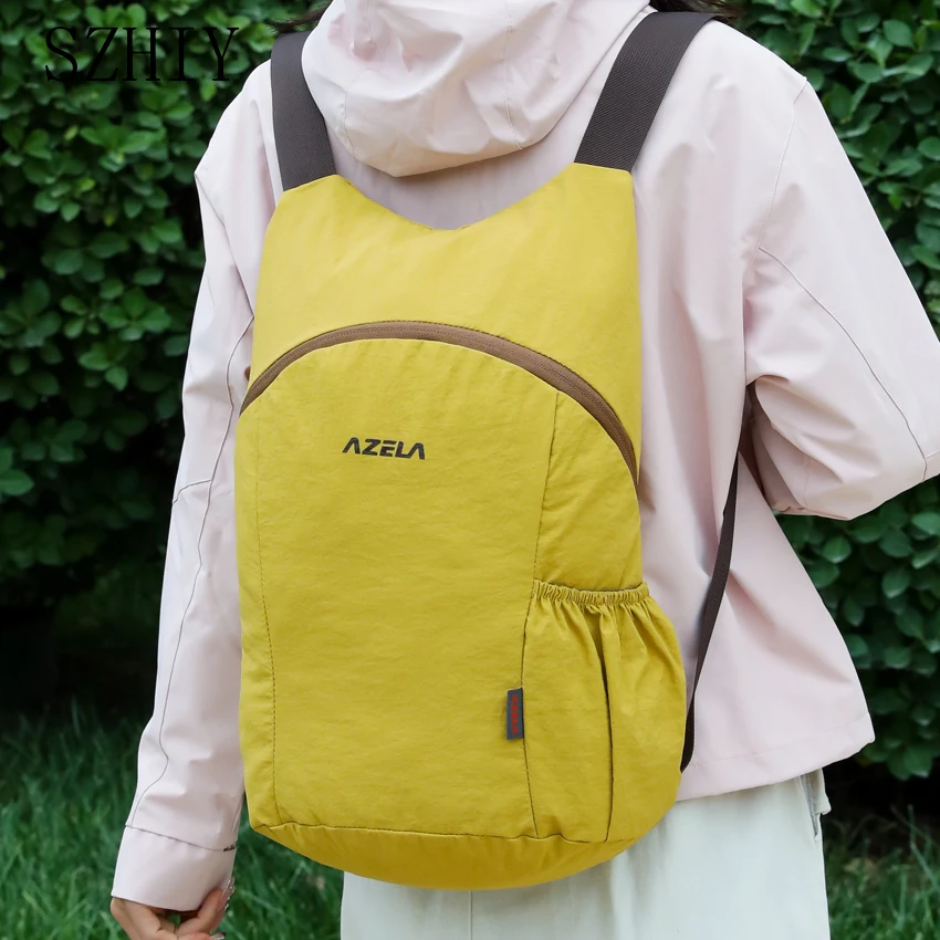

Outdoor Soft Back Unisex Sports Backpack Waterproof and Multifunctional Macaron Bags for Girls Foldable Bag Nylon Men Torebki