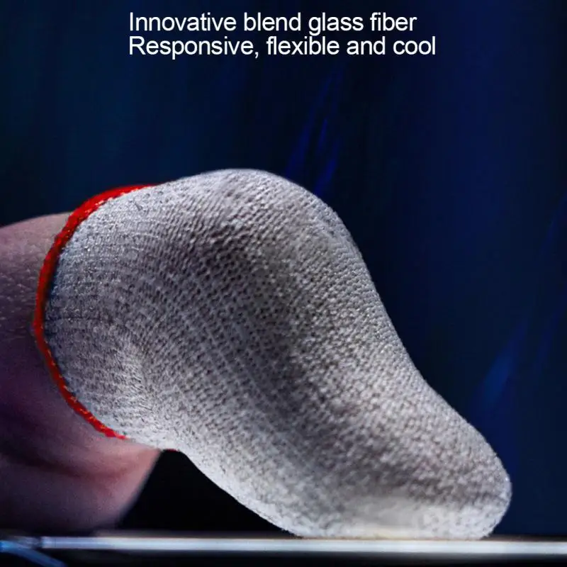 Серебряное волокно, игровой чехол для мобильного телефона, защищенный от пота чехол для пальцев, перчатки для игр, нескользящий сенсорный экран, рукава для большого пальца