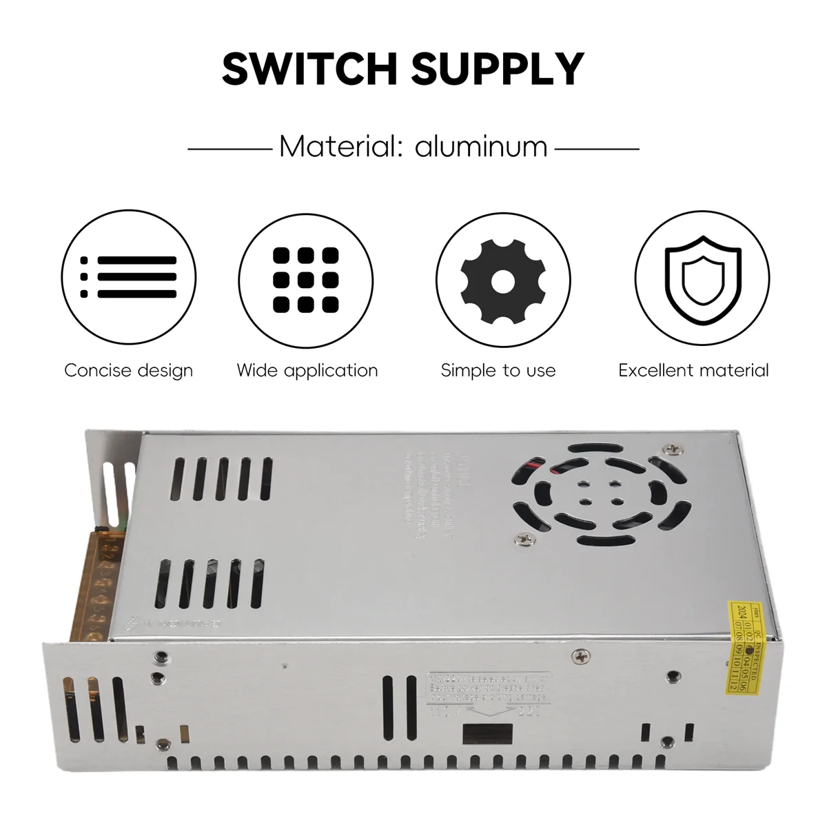 Fonte de alimentação com interruptor 12V 50A 600W para automação, lâmpadas, instrumentos, energia elétrica, petróleo e petroquímica, etc.