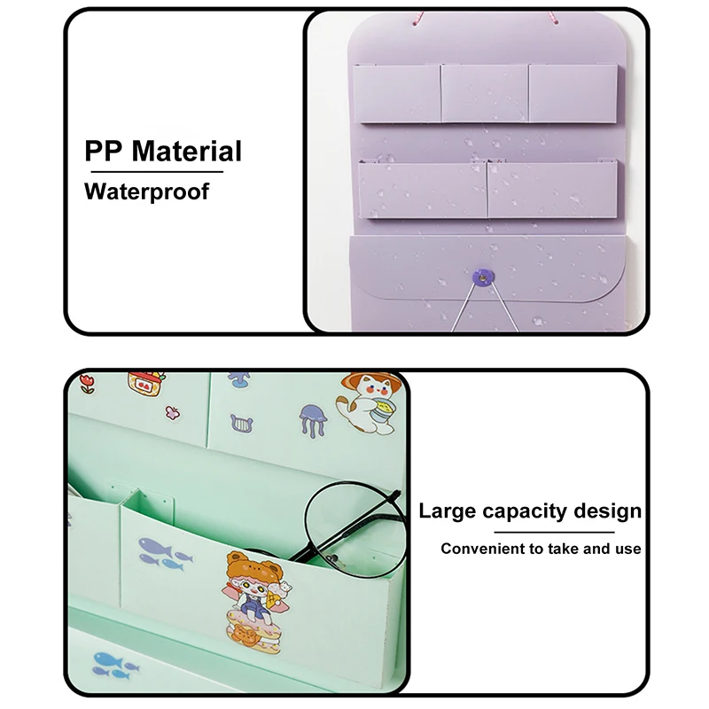 1pc Back-to-school file storage bag for classrooms and offices, homework newspaper file organizer, can be hung on a door or wall