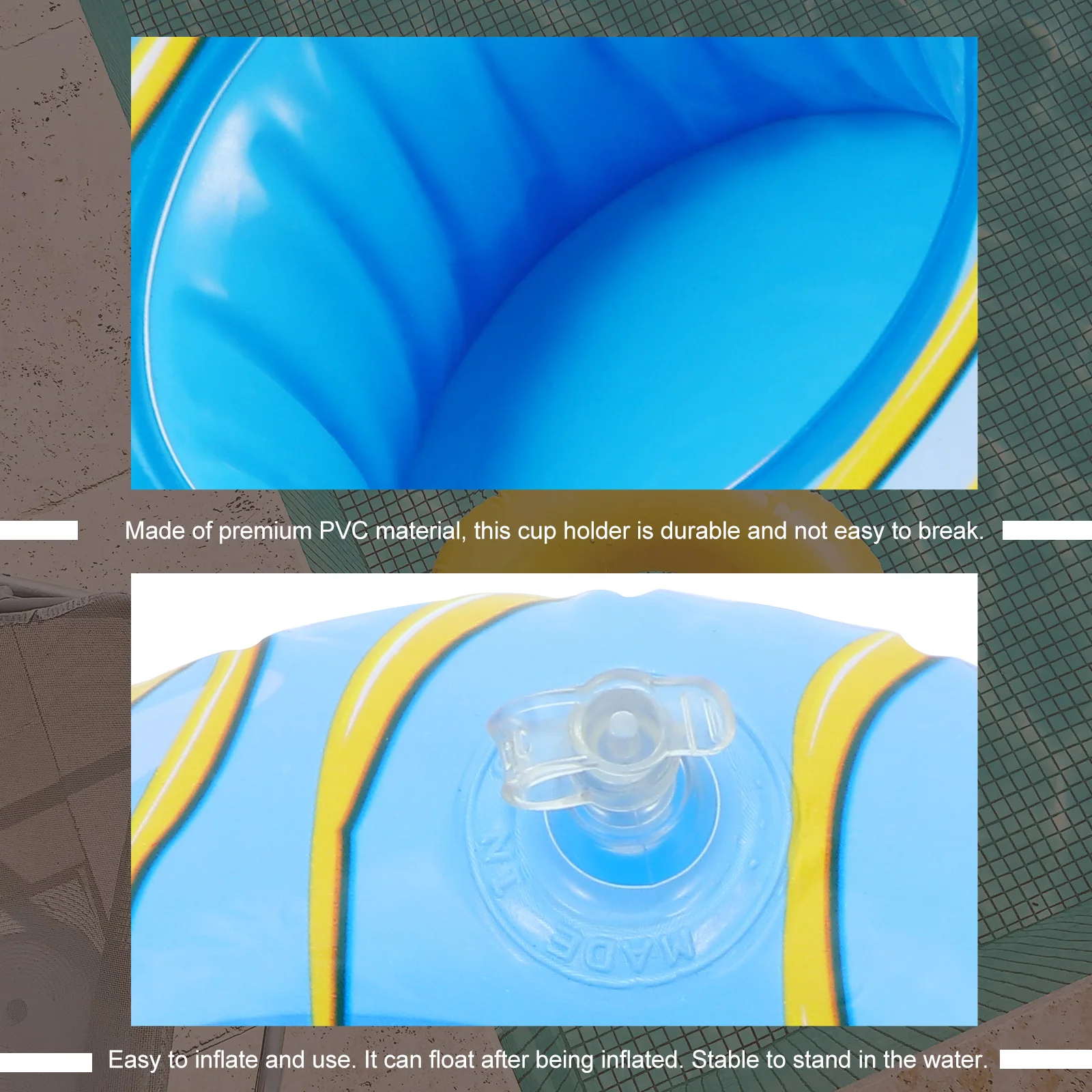 Portavasos flotante de agua para niños, 6 piezas, juego de juegos, posavasos, soporte inflable, Verano