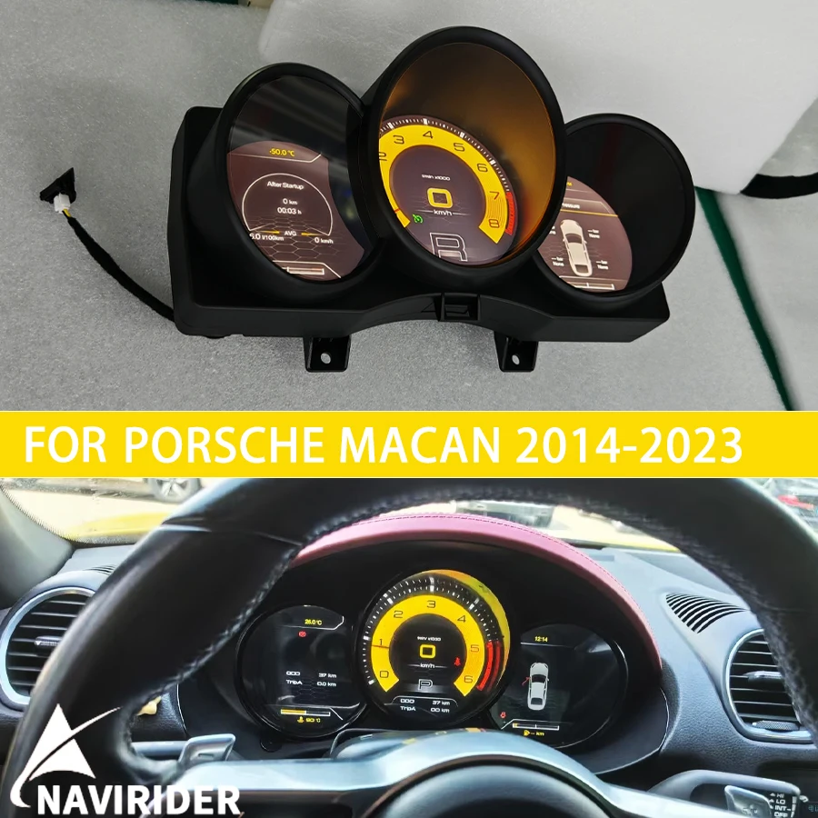 

Спидометр с HD-экраном для Porsche Macan 2014-2023, PCM3.1, PCM4.0, 5.0, новый улучшенный цифровой LCD-дисплей для автомобиля.