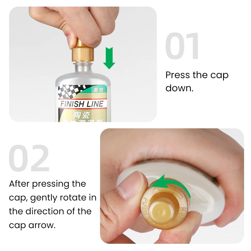 FinishLine  60/120ML Bicycle Chain Waxy Maintenance Oil Squirt MTB Road Bike Chain Gear Wet Oil Lube For Chain Fork Flywheel image 4