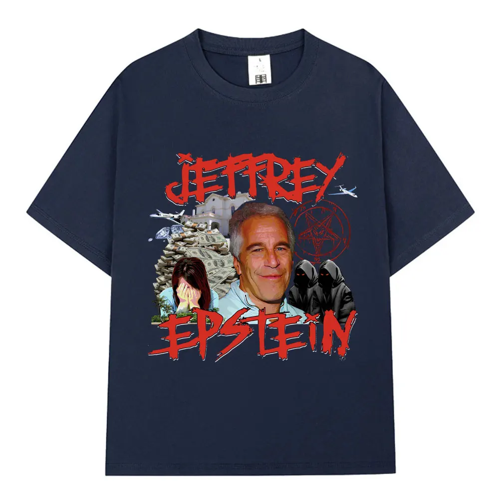 Jeffrey Epstein Graphic T Shirt Men Fashion Vintage Short Sleeve T-shirt 100% Cotton Casual Oversized T-shirts Streetwear Unisex