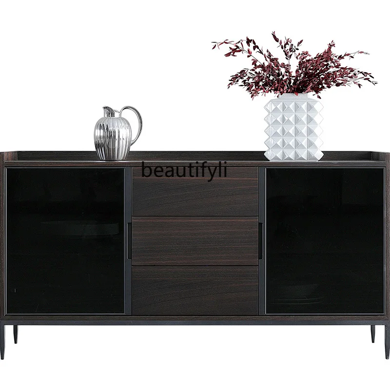 Minimalist Sideboard Cabinet Integrated Wall High Cabinet Simple Modern Light Luxury Household Ultra-Thin Decorative WineCabinet