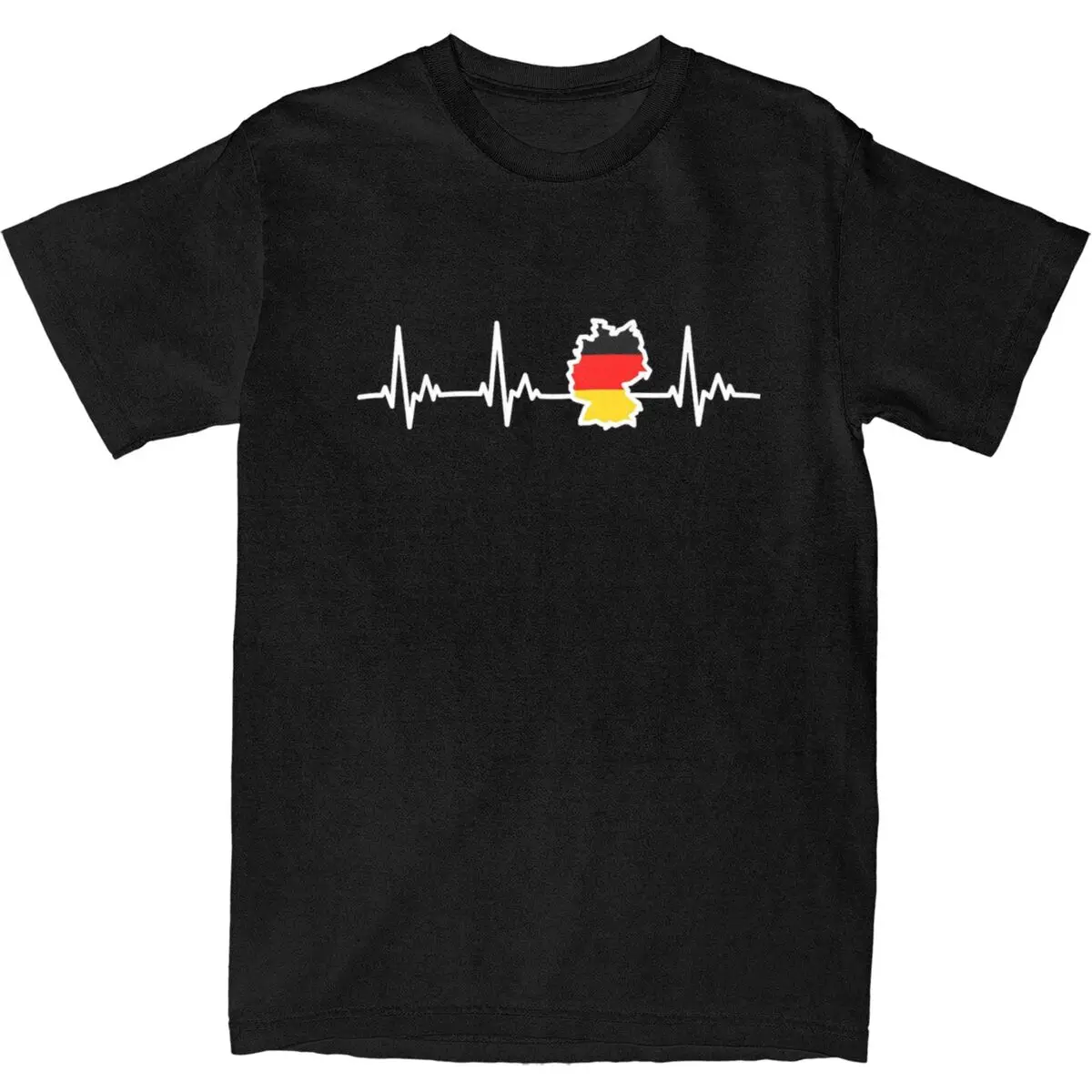 

Couple T-Shirt German Flag T-Shirts Popular My Heart Beats for Germany White Heartline Summer Tees 100 Cotton Clothes Plus Size
