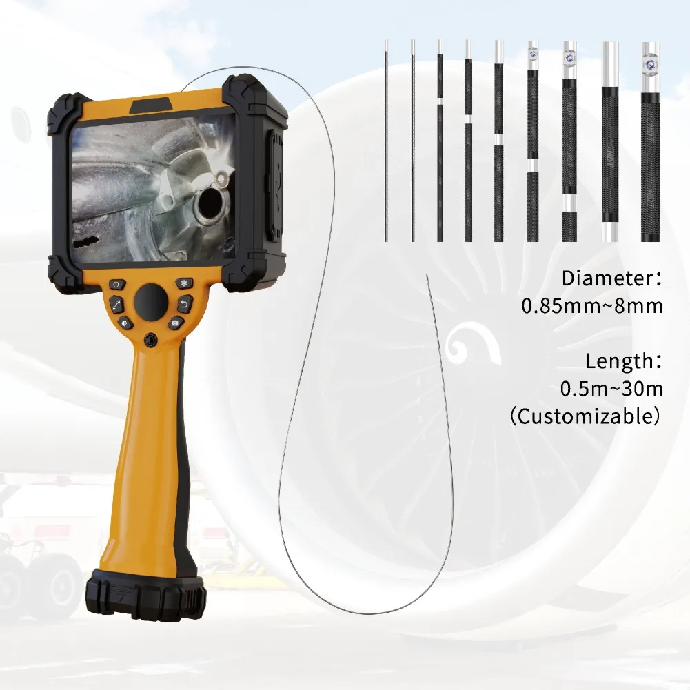 Premium 360° Borescope1080P HD IP67 Industrial Endoscope 1.2mm Mini Camera