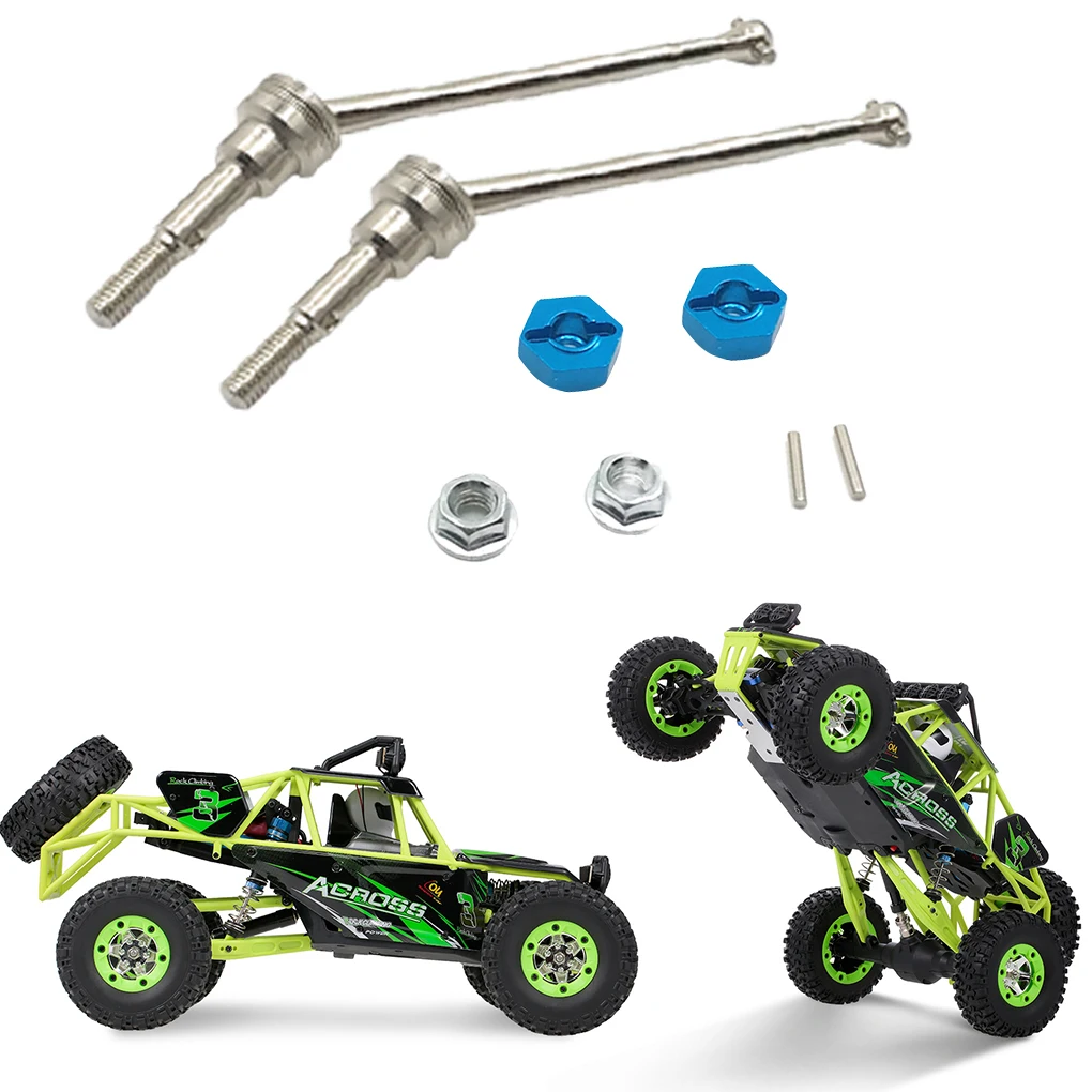 Acoplador do eixo de transmissão dianteiro 1:12 substituição de modificação de peça de carro de controle remoto para Wltoys 12423 12427 12428 vermelho