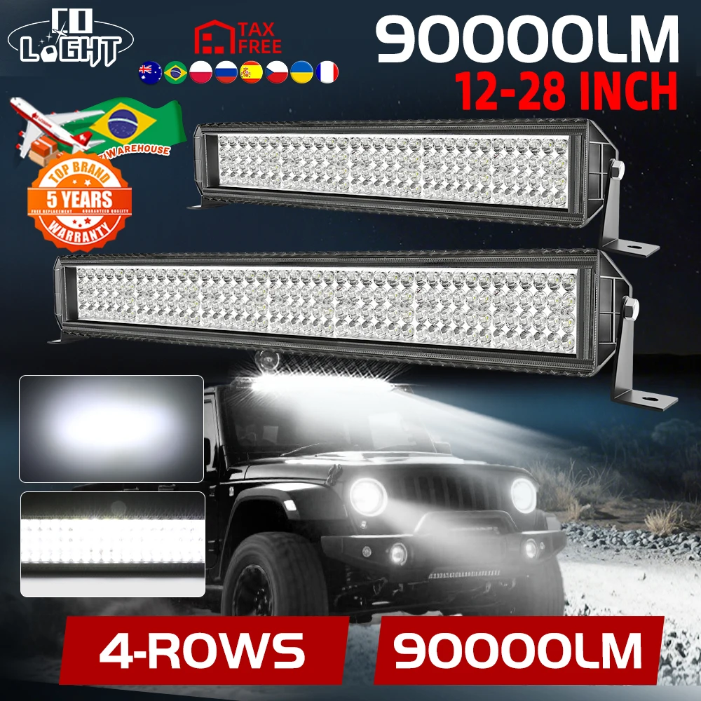 

CO LIGHT 12D четырехрядный светодиодный бар 20-дюймовый внедорожный светодиодный рабочий фонарь для вождения лодки, автомобиля, трактора, грузовика 4x4 4WD SUV ATV SUV 12V 24V