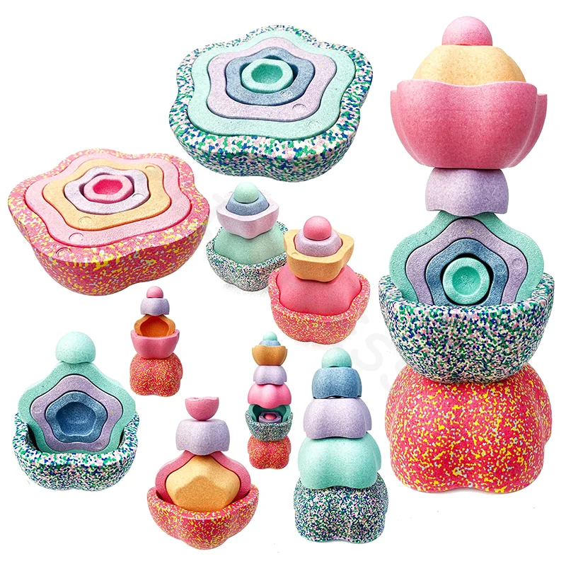 Juguete para niños, piedra de equilibrio de arcoíris, herramienta de entrenamiento de integración sensorial, entrenamiento de equilibrio para educación infantil, jardín de infantes