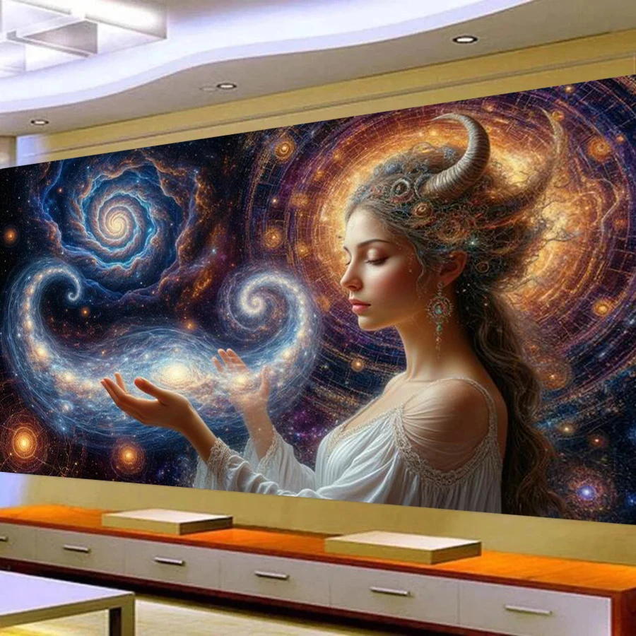 

Овен и Рыбы, большой размер, алмазная живопись «сделай сам», новинка 2025, созвездие, полная квадратная круглая дрель, мозаика, вышивка, фотографии