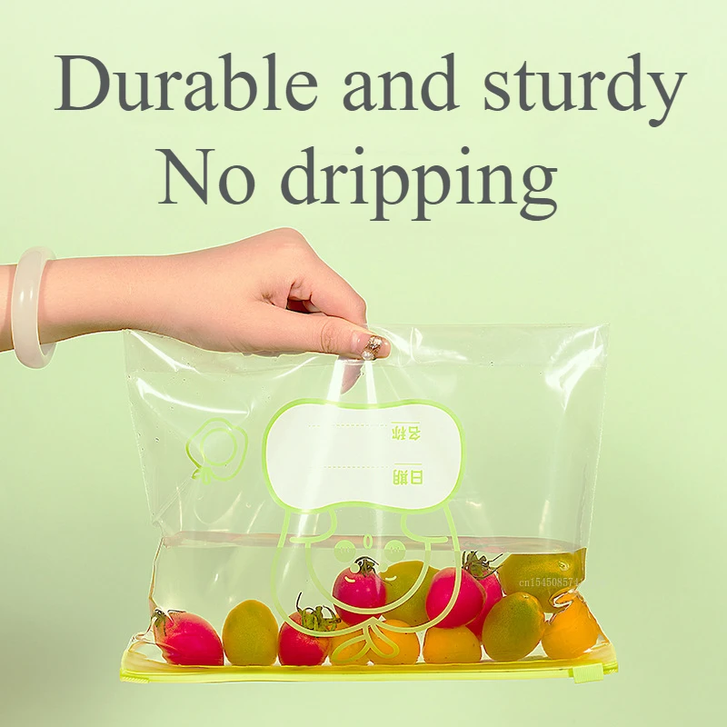 Kitchen Sealed Bag Fresh-keeping Bag Reusable Zip Lock Bag Food Grade Transparent Storage Bags with Zipper Sealing Container