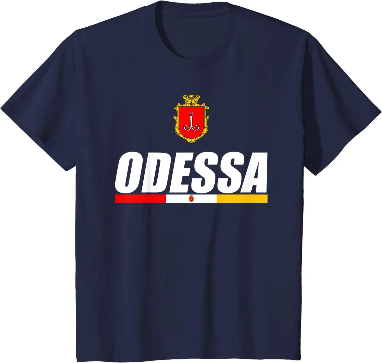 Odessa Ukraine Souvenir Flag of Odesa Gift Proud Ukrainian Men T-Shirt Short Sleeve Casual 100% Cotton O-Neck Summer Shirt