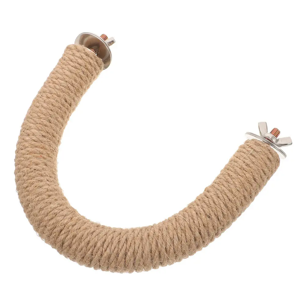 Perchoir en corde de jute pour perroquet, balançoire, support d'escalade suspendu, accessoires de cage, support pour petit perroquet