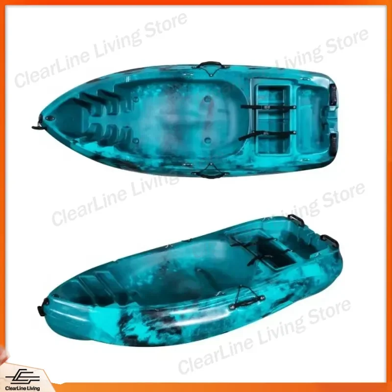2m 6.5ft Single Person Fishing Kayak Portable Polyethylene Hull Small Boat for Lake River Paddle Craft Custom Color