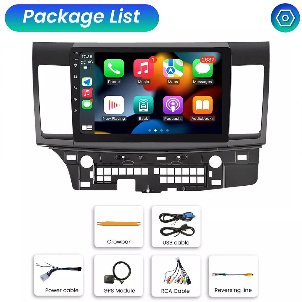 For Mitsubishi Lancer 2008-2012 Android 13 CarPlay Car Radio GPS Navi Stereo BT Automotive multimedia Player Car screen