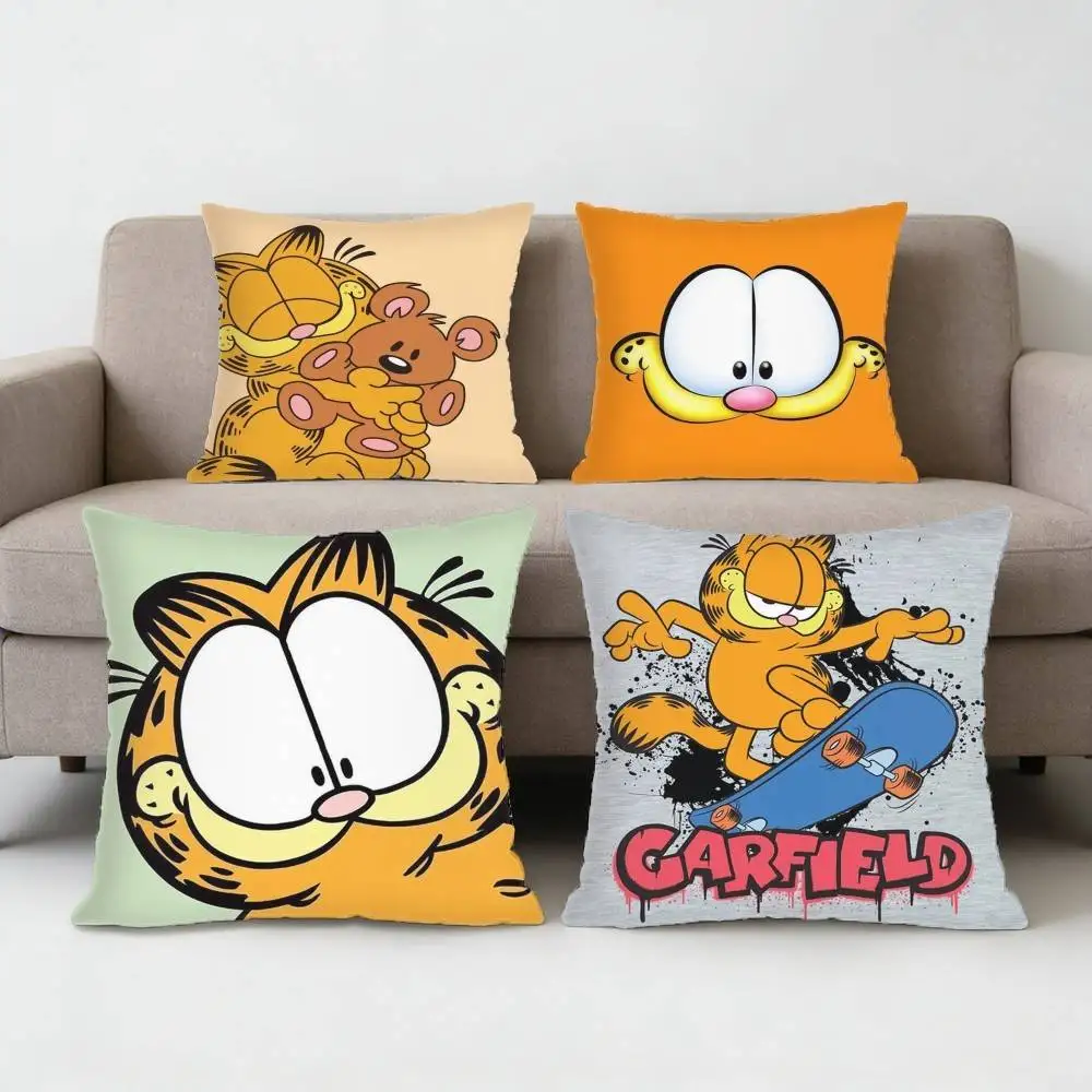 

Cartoon G-Garfields Anime Pillow Case Sofa Living Room Bedroom Headboard Backrest Cushion Square Cushion Nap Time