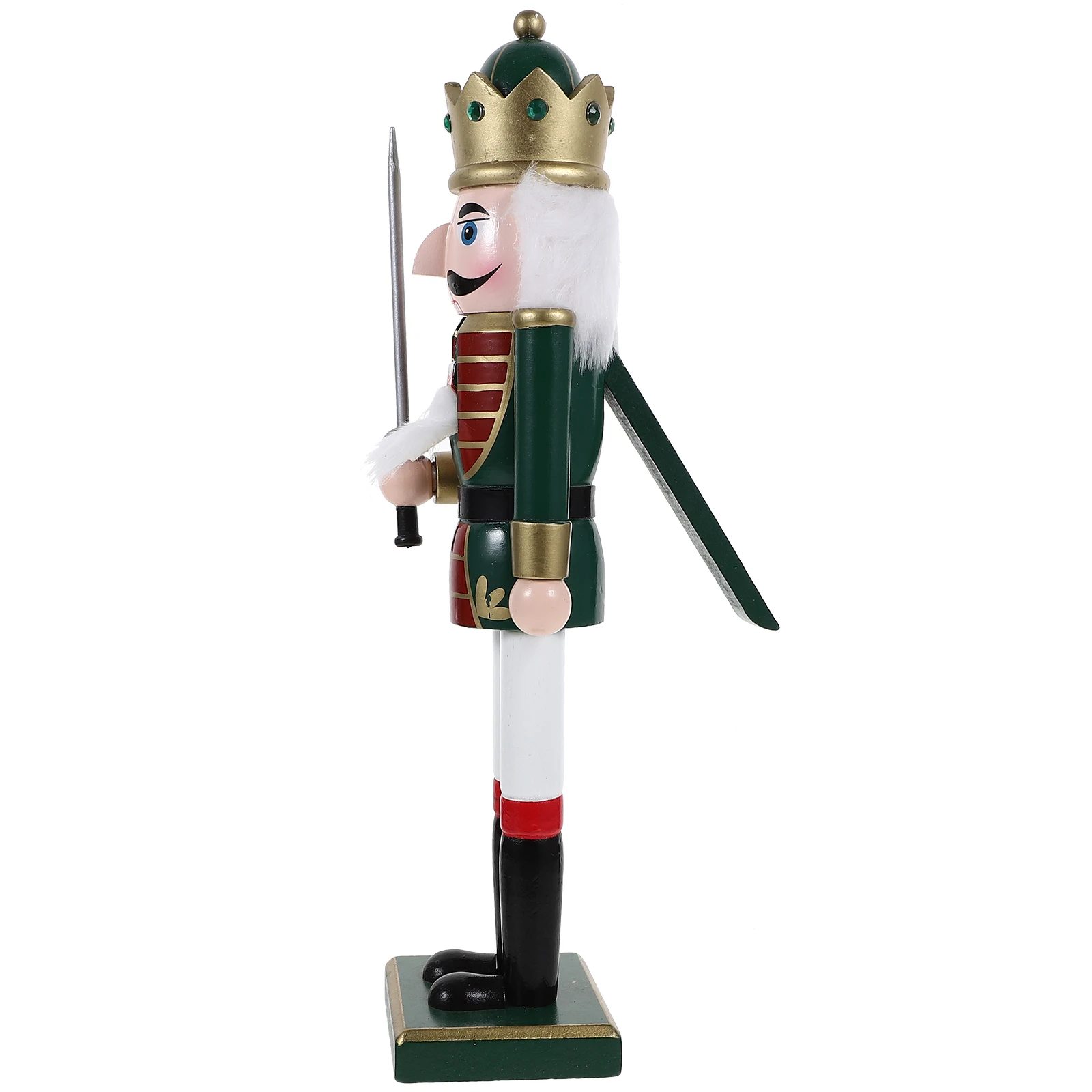 

1pc Wooden Nutcracker Decor Christmas Style Craft Figure For Home Bedroom Desktop Holiday Party Xmas Ornament Gift