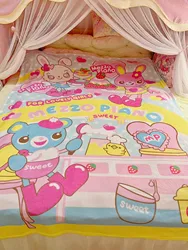 Japanese Mp Soft Thin Plush Blanket Cartoon Strawberry Cake Y2k Aesthetic Sweet Air Conditioning Blanket Bed Sheet Sofa Cushion