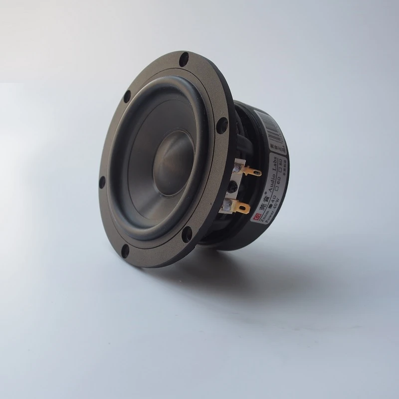 Audio Labs 4'' Hi-Fi Mid-range Speaker Driver Unit Ceramics Clad Aluminum Cone Casting Frame 4/8ohm 40W D120mm Round (2 Pieces)