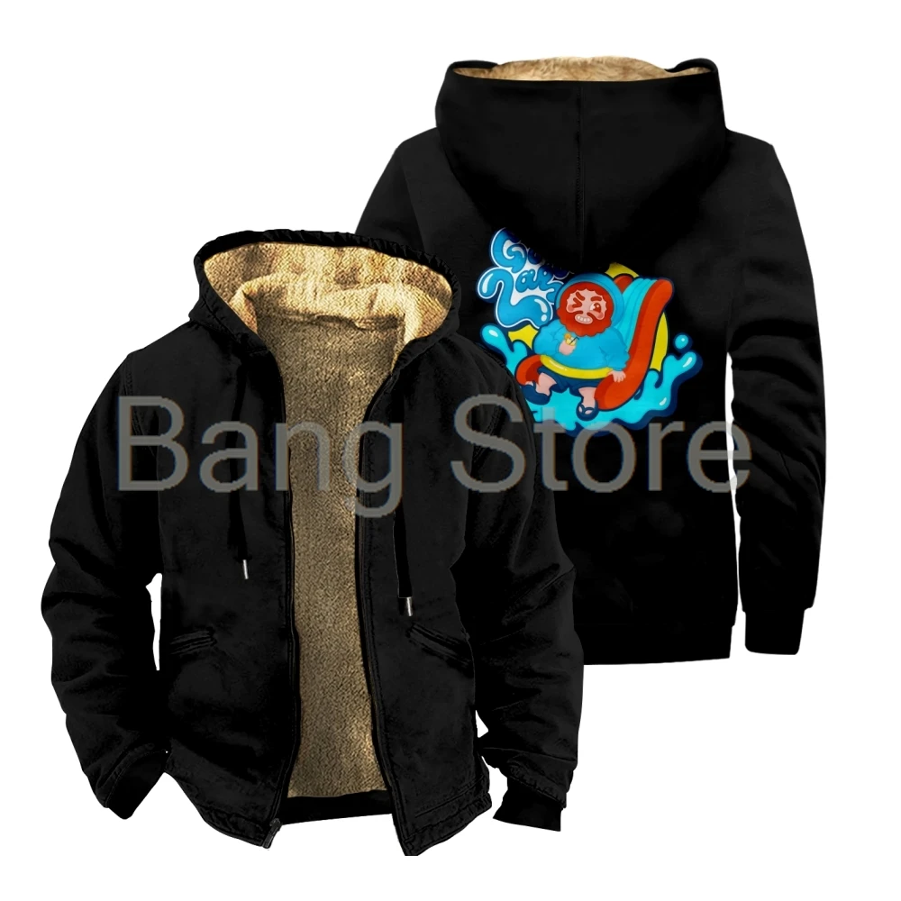 

Caseoh Goob Lagoon Zipper Jacket Unisex Long Sleeve Thickened Winter Parka Streetwear Coat