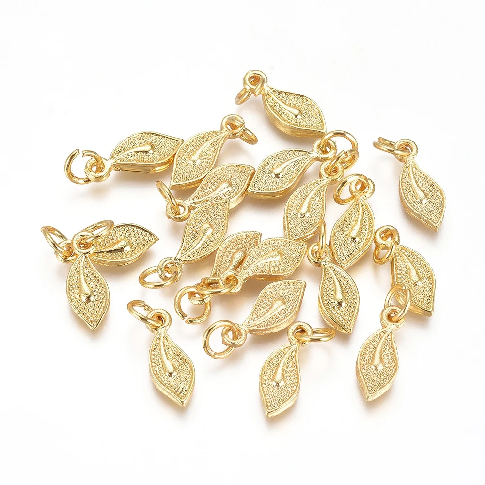 

5pcs Gold Color Alloy Pendants Mini Hearts Leaf Starfish Charms For DIY Necklaces Earrings Jewelry Making Accessories