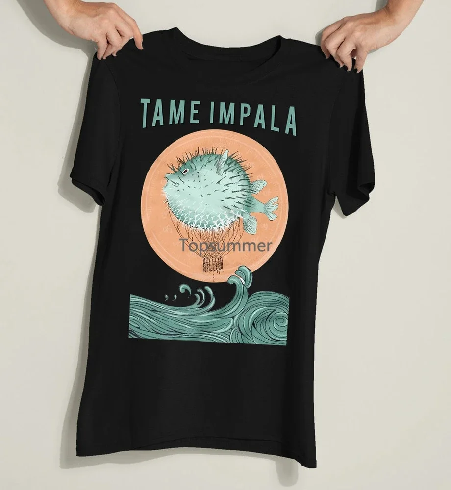 Classic Tame Impala Black Cotton Men All Size T Shirt