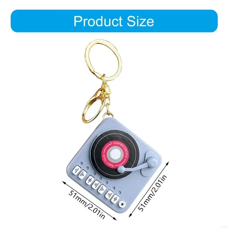 270B Máy động Người chơi Hộp nhạc Keychain Hộp nhạc cho người sưu tập những người đam mê retro