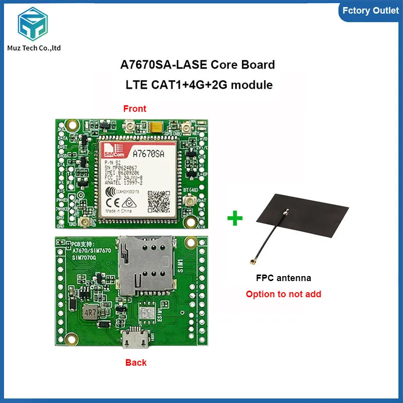SIMcom A7670SA-LASE Core board Development Board 4G+2G LTE CAT1 Module Breakout kit  For New Zealand/Australia/South America