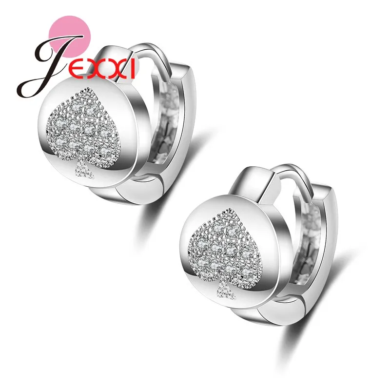 Crystal Peach Heart Love Hoop Earrings High Quality 925 Sterling Silver AAA CZ Crystal Engagement Hottest Jewelry Earring
