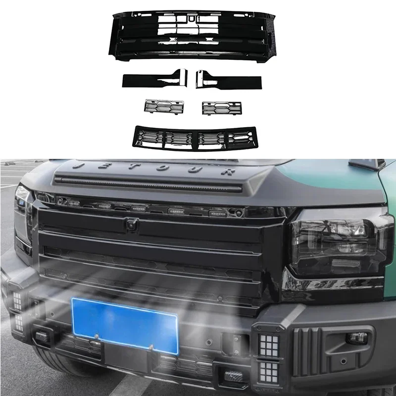 

Car Front Face Free-disassembly Grille Fit for JETOUR Traveler T2 2025 New Covering Grille Insect-proof Net Modified Accessories