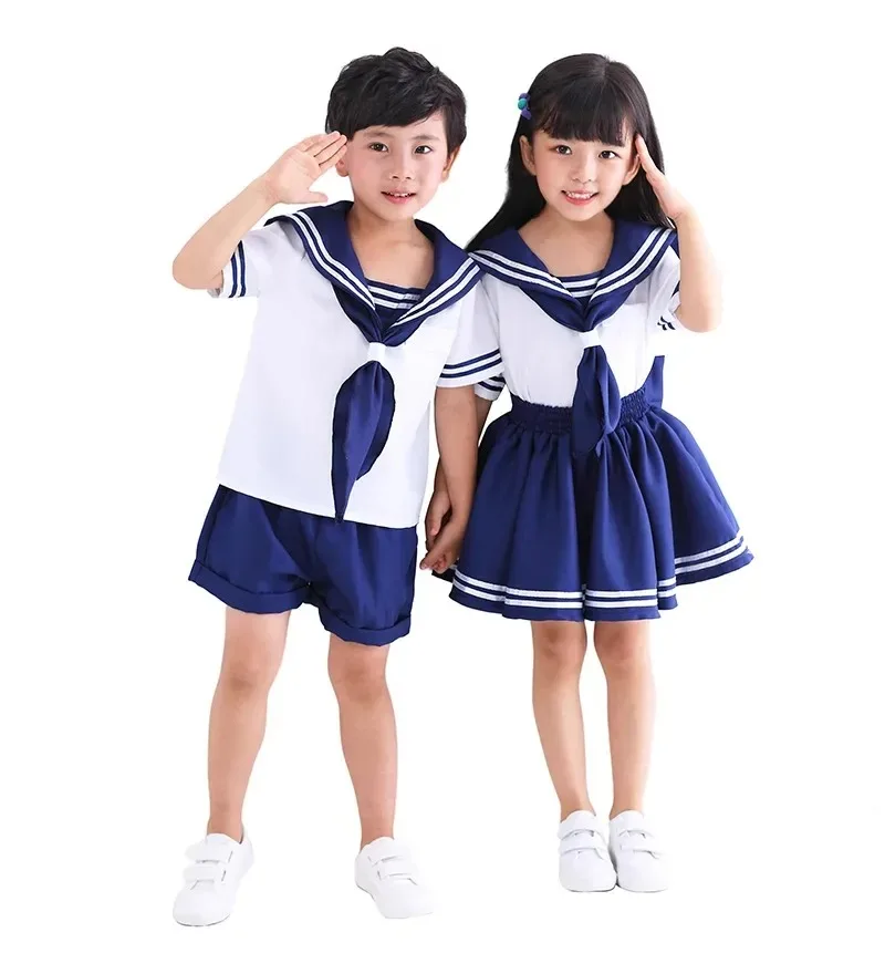 School Uniforms Sailor Costumes Cosplay For Girls Boys Navy Party Kindergarten Sailor Moon Cosplay Costume