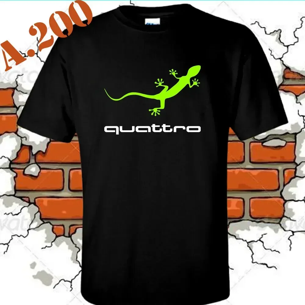 New-Audi-Green-Special-Gecko-Quattro-Logo T-Shirt Mens Size S-XXL USA