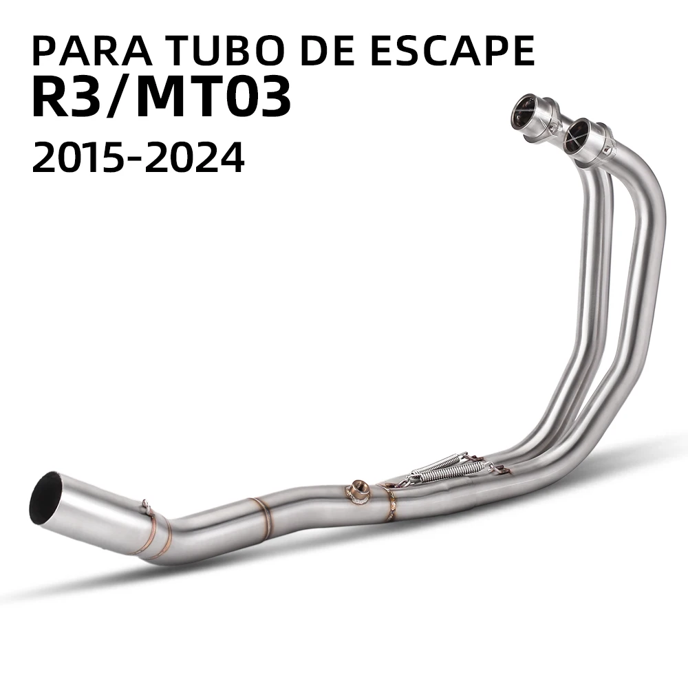 

For Yamaha YZF R3 R25 MT03 Motorcycle Exhaust System Escape Moto Slip on Front Middle Link Pipe Connect 51mm Muffler
