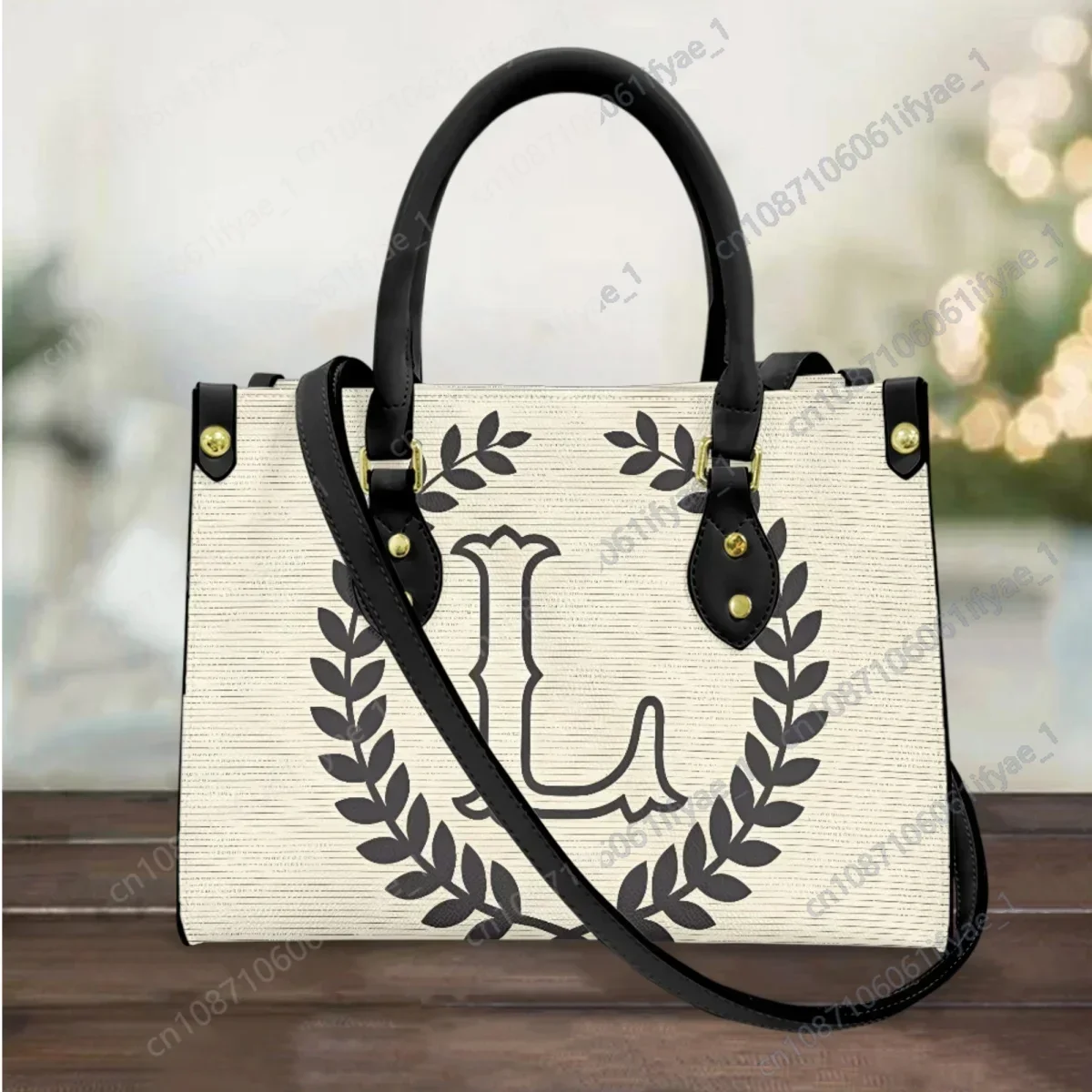 Letter with Laurel Wreath Print Handbags Cross Body Bags New Street Fashion Girl Travel Totes Coin Purse Female Carteras Mujer