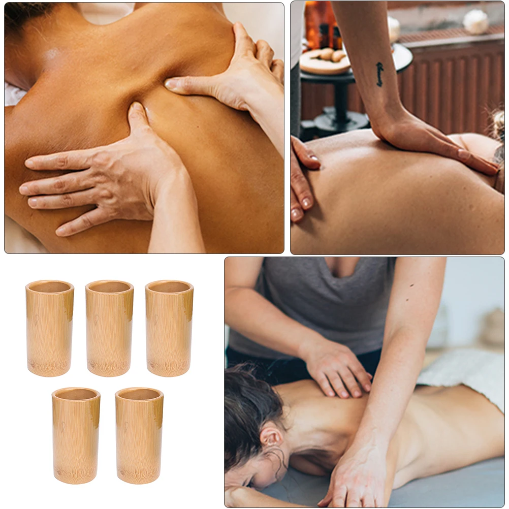 

5 шт. бамбуковые баночные банки для здорового массажа тела, инструменты для лимфодренажа, кровообращения, премиальные банки, принадлежности