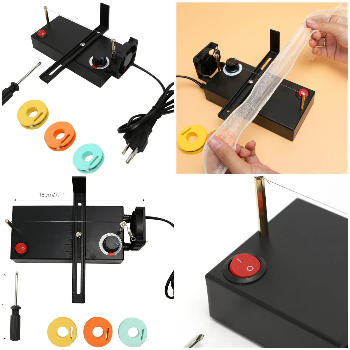 

Электрический резак для ленты и герметик с отверткой, легкий термоинструмент «сделай сам» для вилки США, плетеный ремень, нейлоновая веревка