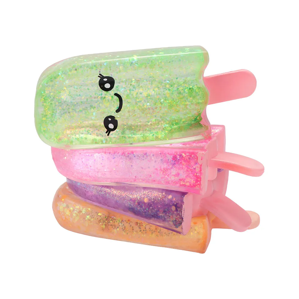 Novelty Creative Ice Cream Squeezed Toy Super Soft Cute Glitter Popsicle Squishy Toy Cartoon Comfortable Ice Cream Pinch Office