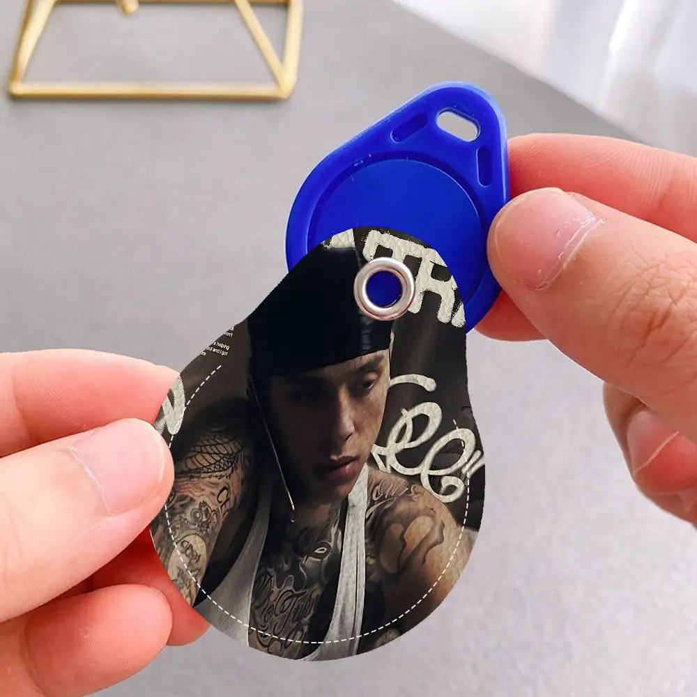 المغني C-المركز Cee المفاتيح الوصول حافظة للبطاقات مفتاح العلامة حلقة حامل بطاقة جلدية المفاتيح حلقة رئيسية قفل الباب الوصول العلامات #4