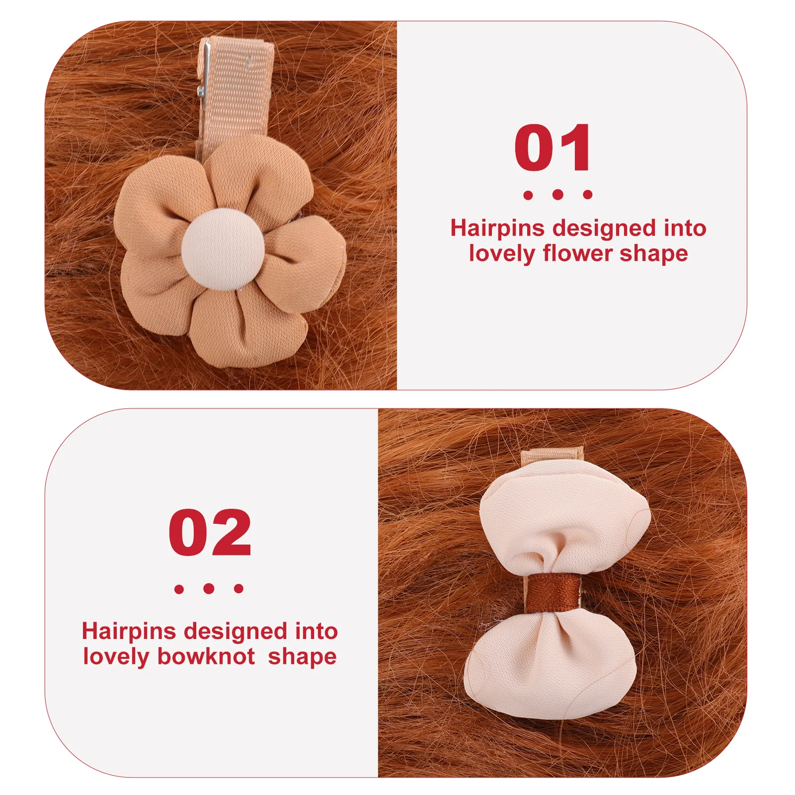 

8Pcs Hair Clips Bowknot Flower Hair Accessories for Girls Kids Toddler Party Photo Props Soft Skin Friendly Hairpins