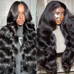 30 40 Inch Body Wave Lace Front Transparent 13x4 13x6 Hd Lace Frontal Wig Brazilian 360 Wigs 100% Human Hair Wig For Black Women