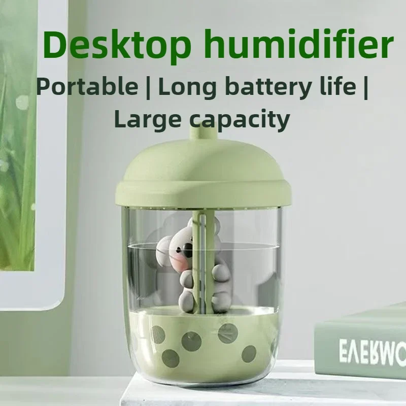 Milk Tea Humidifier Small Mini Air Purifier Aromatherapy Diffuser Humidifier Home Bedroom Car Portable Large Capacity Humidifier