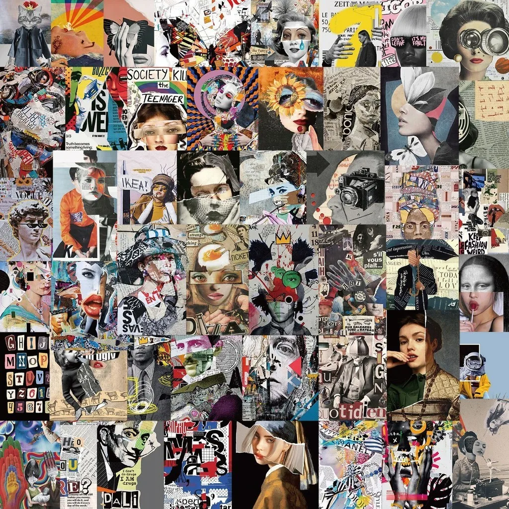 50PCS Modern Art Magazines  Covers Waterproof Graffiti Stickers for Helmet Bicycle Hand Account Pencil Case Decals