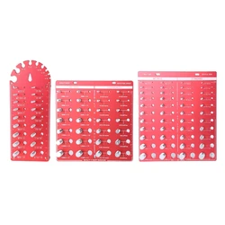 Upgrades Thread Identifier with Standard & Metric Measurements Thread Checker Plate 28/18/44 Hole for Nut & Bolts