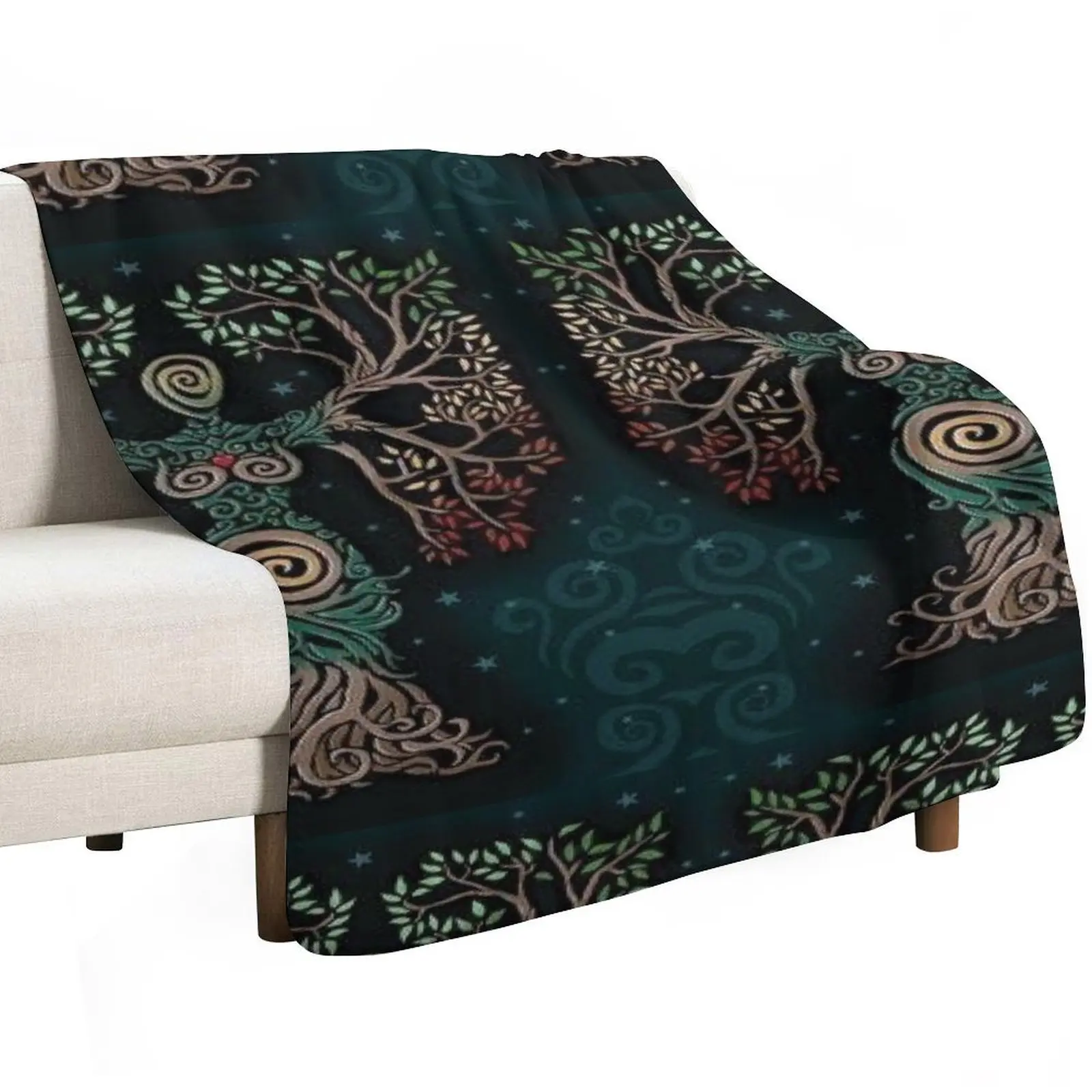 Spiritual Pagan Tree Throw Blanket Luxury Brand Stuffeds Hairys heavy to sleep Comforter Decorative Beds Blankets