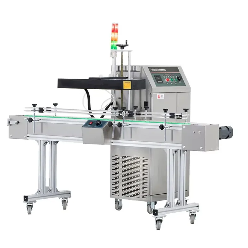 

Индукционная машина для запечатывания стеклянных банок LGYS-3000, автоматическая машина для индукционной запечатывания с производственной линией, индукционный запайщик крышек