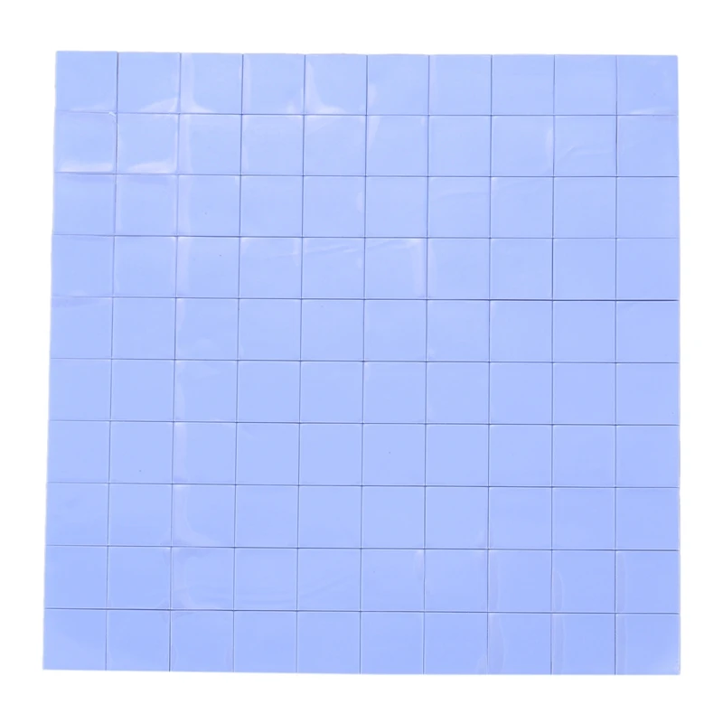 100x 10x10x1mm silicone thermal pad for conductive heat sink Insulation Pate, Blue