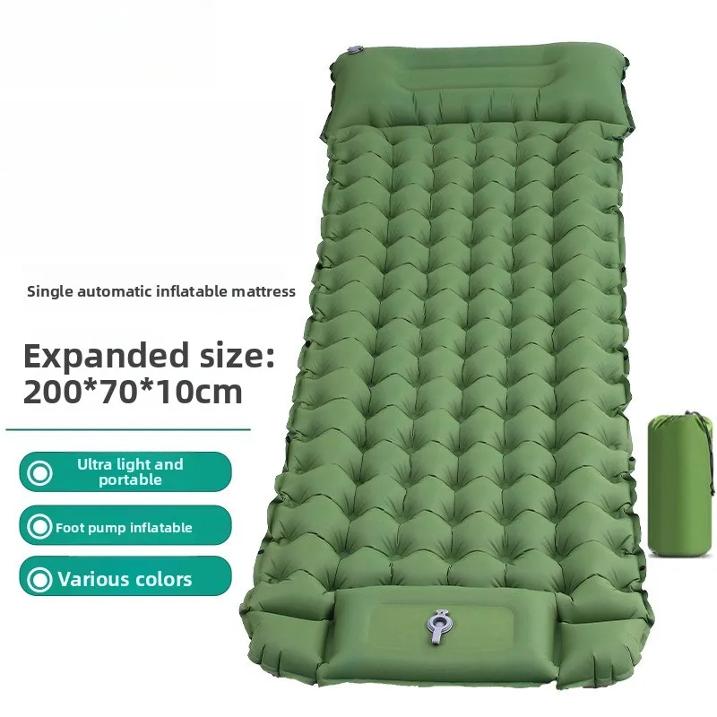 Outdoor Inflatable Mattress Camping Portable Moisture-proof Travel Air Mattress Bed Tent Inflatable Sleeping Mattress