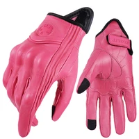 Suomy-guantes rosas para motocicleta para mujer, guantes de cuero con pantalla táctil para bicicleta eléctrica, ciclismo, dedo completo, Motocross, Luvas Da Motocicleta
